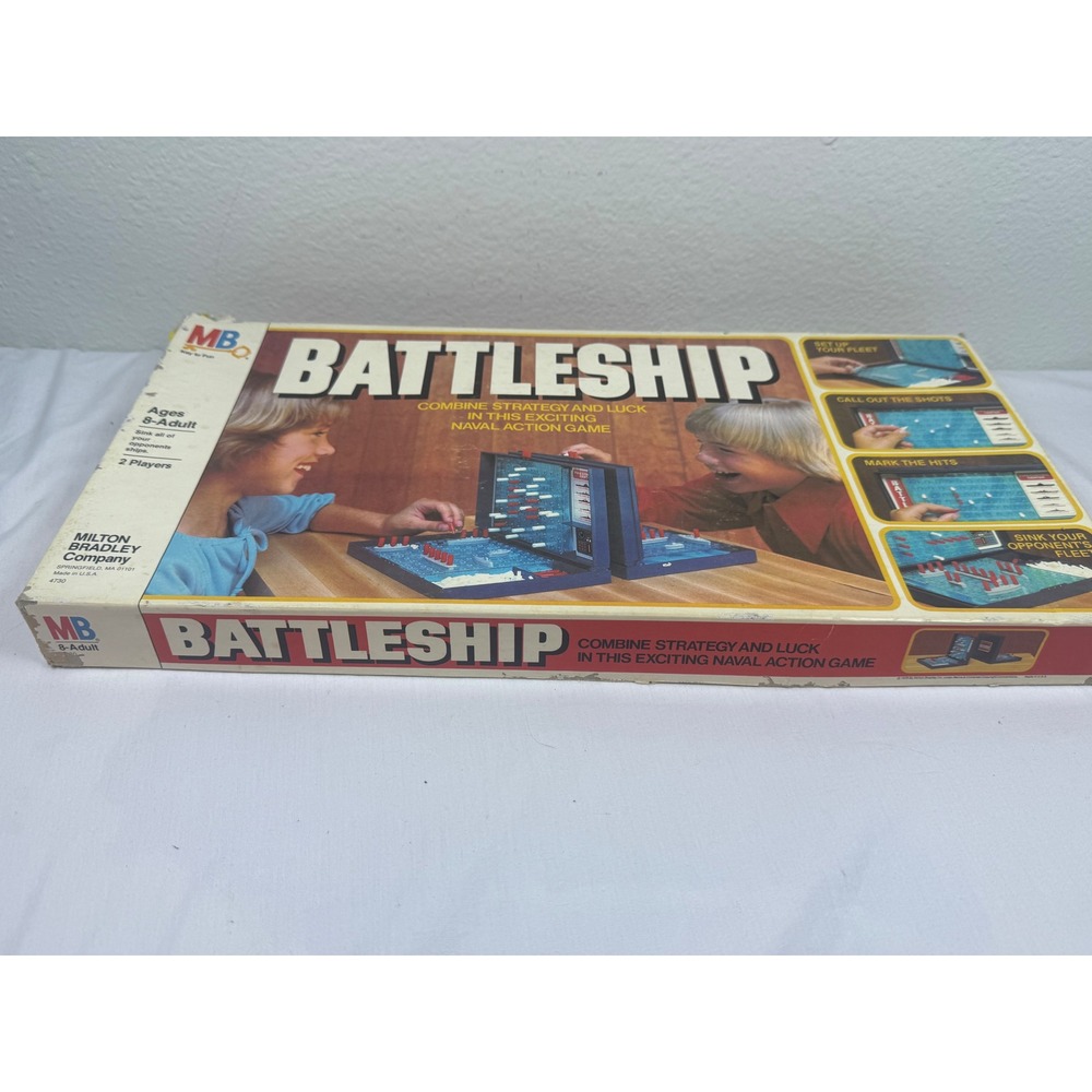 Vintage Battleship Game Milton Bradley Strategy Naval Action Complete 1978
